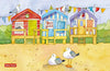 Emma Ball "A Day at the Seaside, Pure cotton tea towel. Printed in the UK.