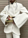 Long Sleeve Short Jacket & Button Pants Set