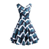 Retro Printed Maxi Sleeveless Dress Women