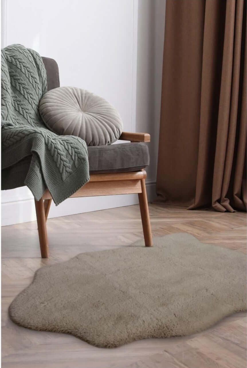 Luxury Natural Faux Fur Rug