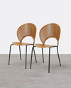 A Set of 2 Conker Dining Chair, Solid Wood