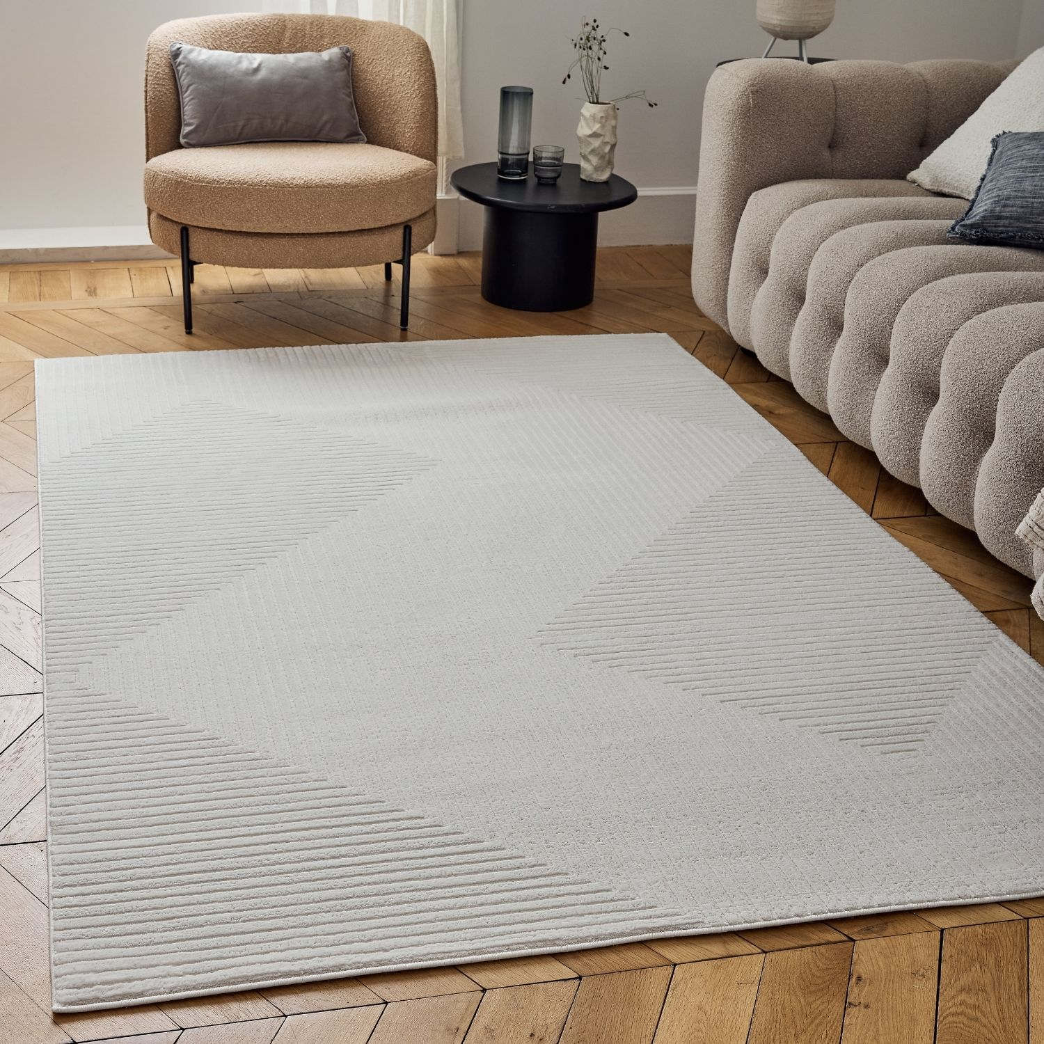 Carmel Cream Geometric Rug | 6040
