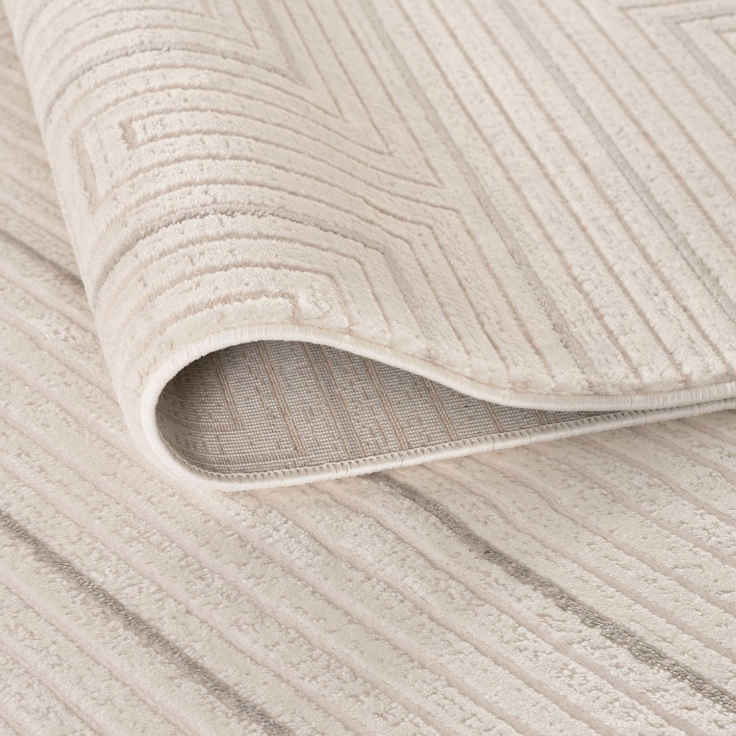 Carmel Cream-Grey Geometric Rug | 6040