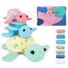 Kaaper Crochet Kit for Beginners Adults and Kids, Beginner Crochet Animal Kit Turtles Family Kit 3 pcs, Crochet Starter Kit & Knitting Supplies with