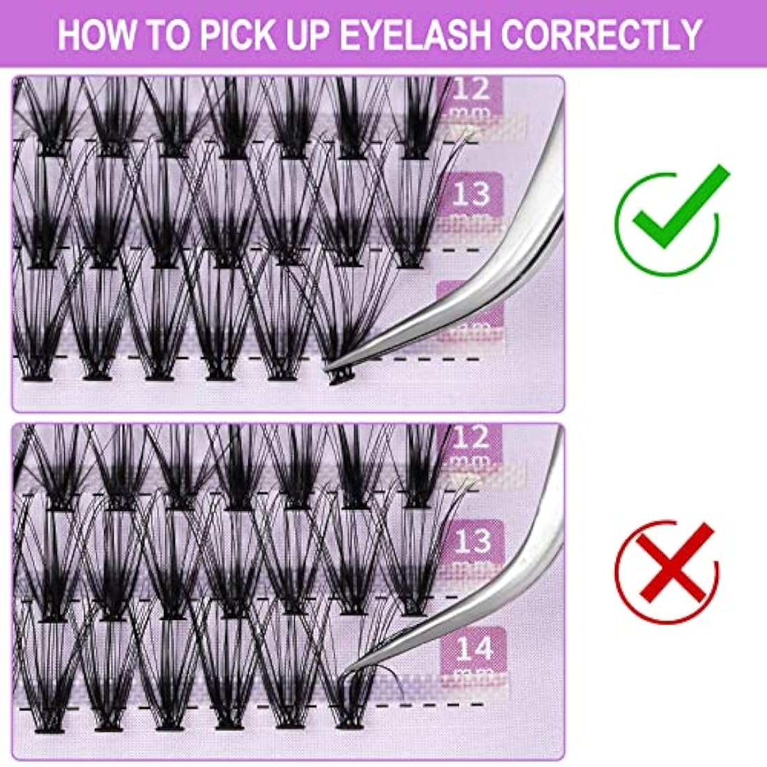 Cluster Eyelash 240pcs 40D 0.07 D Curl 11mm Cluster Eyelashes Extensions, Soft Individual Lashes Natural False Eyelashes Clusters DIY Eyelash Extension At Home (11mm, 40D-D-0.07)