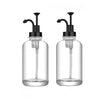 2 Pack Coffee Syrup Pump Coffee Station Coffee Syrup Dispenser Glass Honey Pot Honey Jar Shampoo and Conditioner Dispenser (Black)