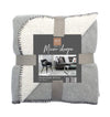 Country Club Plain Grey Marl Microsherpa Fleece Reversible Bed/Sofa Throw 120cmx150cm