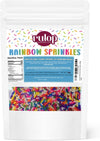 Rulop Dairy Free Rainbow sprinkles 1kg, Colourful Sugar Strands That Are a Tasty and Exciting Option For Topping Cakes, Ice Cream and Cookies (1kg)