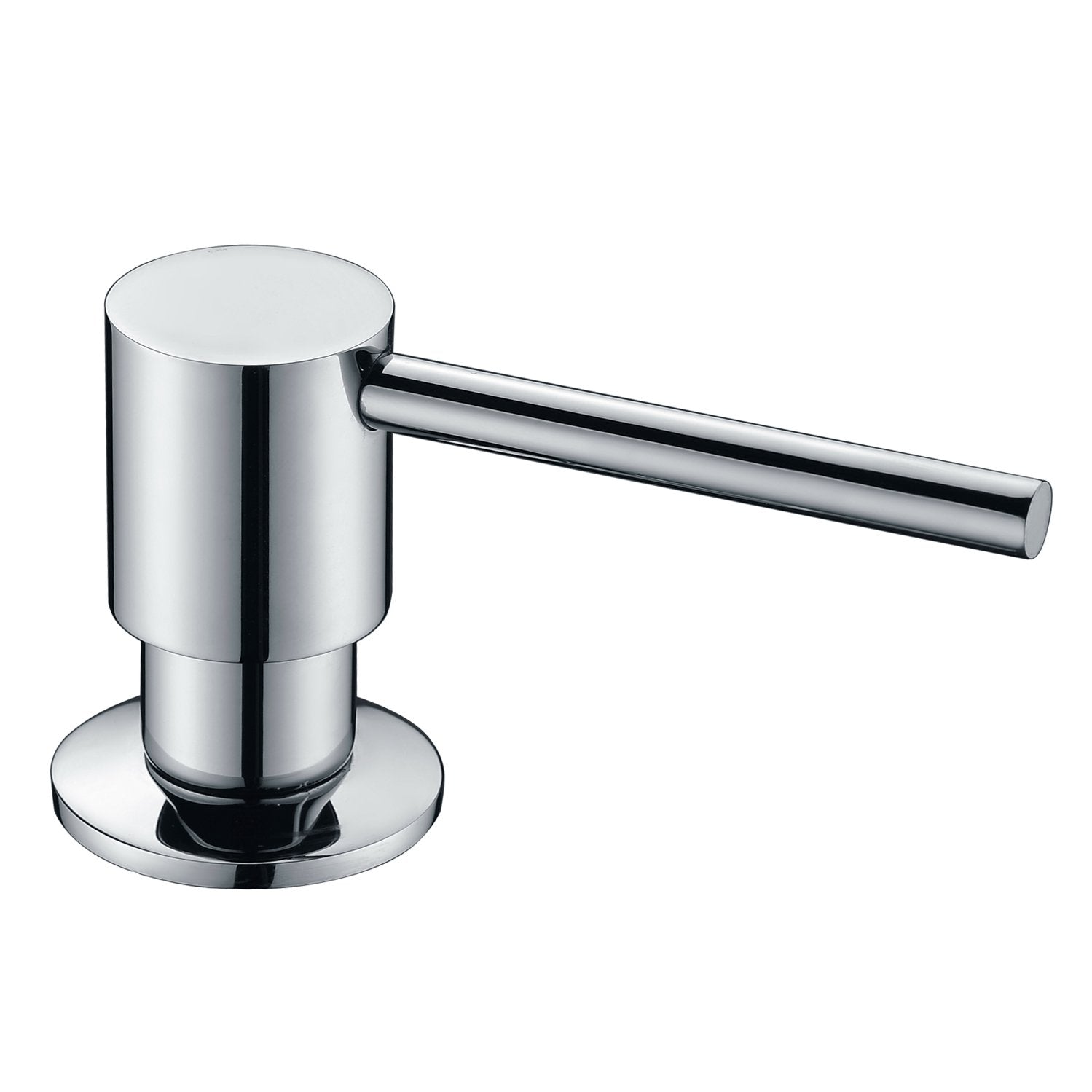 Soap Dispeser for Kitchen Sink, Bult in Soap Dispenser, Kitchen Bathroom Sink Deck Mount Soap or Lotion Pump Dispenser Chrome