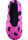 Ladies Tootsies Ballerina Slippers SK818 Pink Spot
