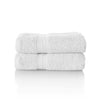 ALCLEAR set of terry hand towels, range of soft and highly absorbent towels, OEKOTEX 100 certified, 5 colours & 5 sizes, colour: WHITE, 2 x hand