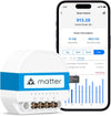 Meross Matter Smart Light Switch with Energy Monitor, Wireless Relay WiFi Switch Works with Matter/Alexa/HomeKit/Google Home, Smart Switch Module