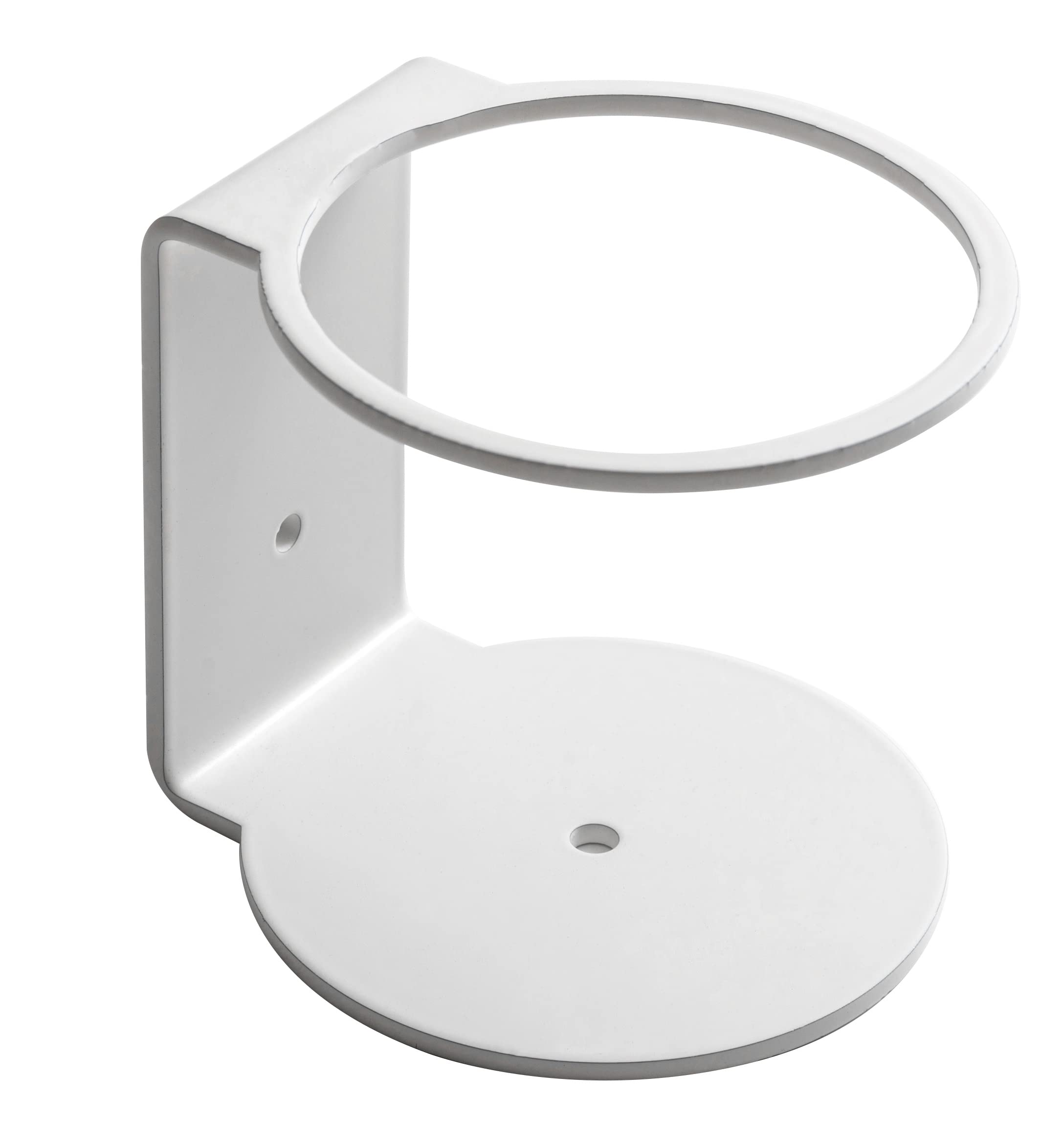 IPEA Wall Mounted Iron Bottle Holder - Wall Mounted Bottle Holder for Sanitizing Gel Dispenser Soap Bottles - For Home, Shop, Hotel, Company - White -