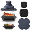 BROTOU Silicone Heat Resistant Mat for Ninja Crispi, Reusable Air Fryer Liners for 4-QT & 6-Cup Container, Compatible with FN101UKSG