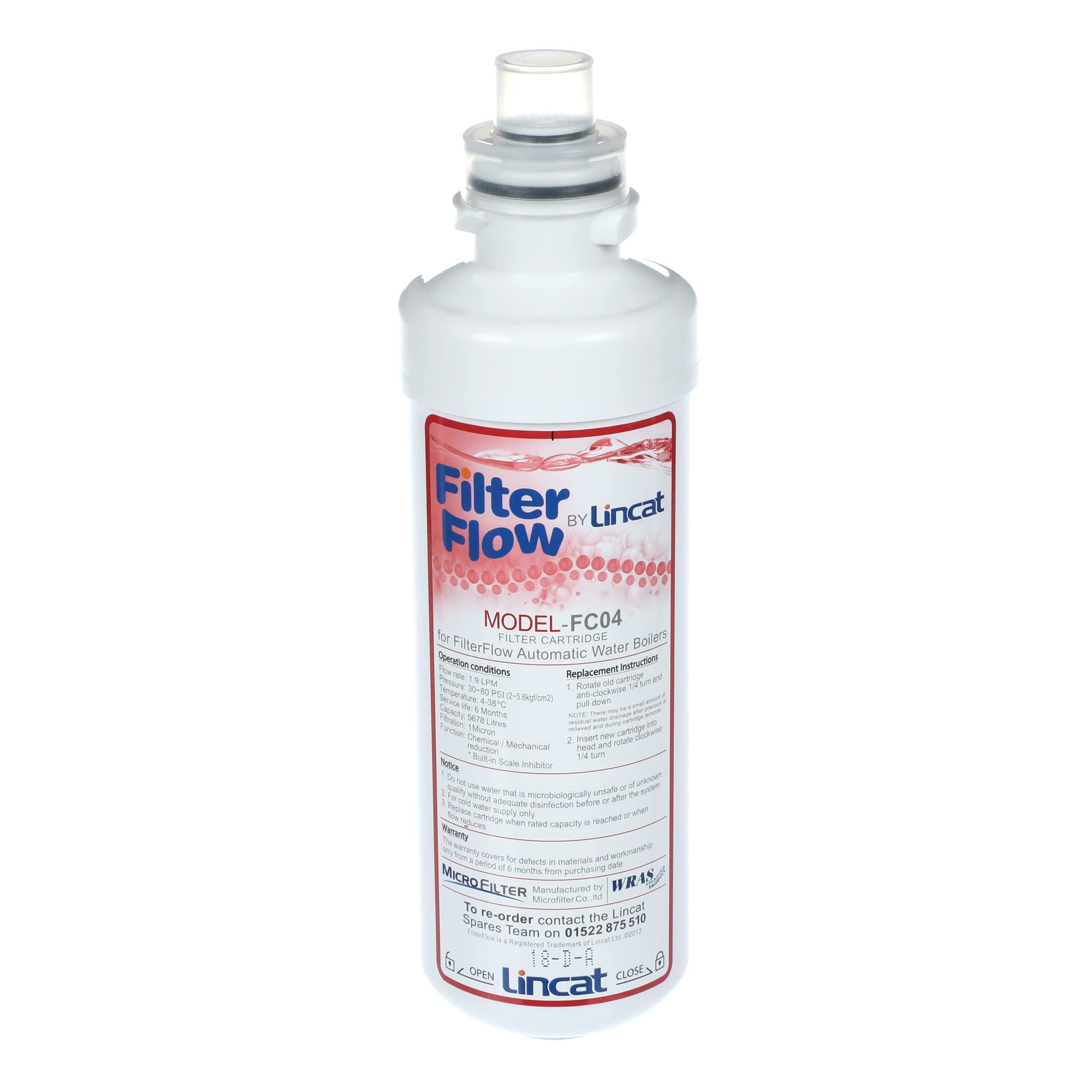 Lincat Filterflow FC04 Filter Cartridge for Lincat FX Series Water Boilers - CKP8005