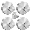 VEHHE Suction Cup Hooks-Silver 4pcs, Metal Suction Hooks for Easy Installation, Self-Adhesive+Sucker Combination Hook with Rubber Material, Strong