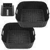 GINOYA 2pcs Air Fryer Liners for Ninja AF140UK AF180UK, Air Fryer Silicone Liners for for Ninja Air Fryer MAX PRO 4.7L, 6.2L(19cm)
