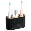 Shinowa Toothbrush Holder,Premium Toothbrush Organizer,Bathroom Storage Organizer for Electric Toothbrush, Toothpaste, Razor, Comb, Ink Black