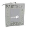 Silver Sparkle Light Up Baby's 1st Christmas Photo Frame