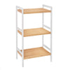 SONGMICS 3-Tier Bamboo Storage Rack for Bathroom, Kitchen, Bedroom, 45 x 31.5 x 80 cm, Natural and White BCB73Y