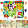 ASTARON Montessori Busy Book for Toddlers 3 4 5 6 Year Olds, Farm Theme Activity Books for 3+ year Olds, Kids Learning Educational Toys Autism Sensory Toys, Birthday Gift for Kids