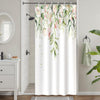 Green Eucalyptus Stall Shower Curtain, Uiiooazy Pink Floral Flower Leaves Plant Bath Curtain Mildew and Mould Resistant Waterproof Polyester Fabric