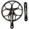 CYSKY Single Speed Crankset Set 56T 170mm Crankarms 130 BCD Litepro Folding Bike Crankset with Protective Cover for Single Speed Bike, Track Road