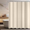 Lerores Shower Curtain 240 x 180 cm(94x70 inch) Beige, Weighted Hem Anti-Mold Textile, Water-Repellent, Washable Polyester Fabric Bath Curtain for