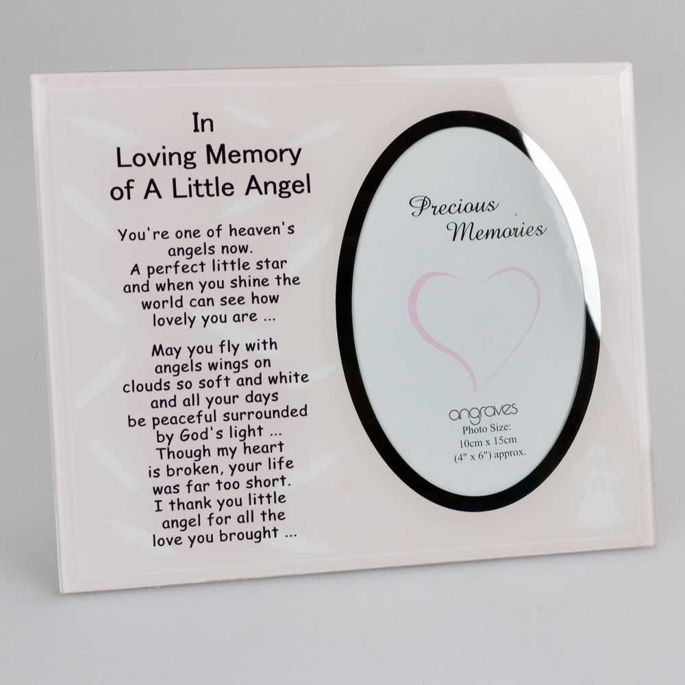 In Loving Memory of a Little Angel Girl Photo Frame