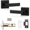 Interior Privacy Door Lever Stainless Steel Square Handle Bathroom Bedroom