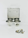 A&T WALL MOUNT 300ml DOUBLE DISPENSER CHROME HOLDER ideal for Sea Kelp Bottles