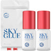 2 Bottles Sky Glue for Eyelash Extensions S+ | Super Strong Black Lash Extension Adhesive for Professional Long Lasting Semi Permanent Individual Lash