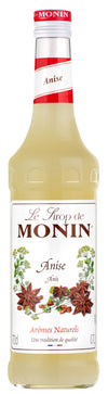 MONIN Premium Anise Syrup 700ml for Cocktails, Mocktails and Baking. Vegan-Friendly, Allergen-Free, 100% Natural Flavours and Colourings. Sugar Syrup