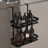 ZYNERY Shower Caddy Hanging, 2 Tier Over Door Shower Shelf With 4 Hooks, Bathroom Storage Rack No Drill for Shampoo and Razor Soap, Bathroom Storage