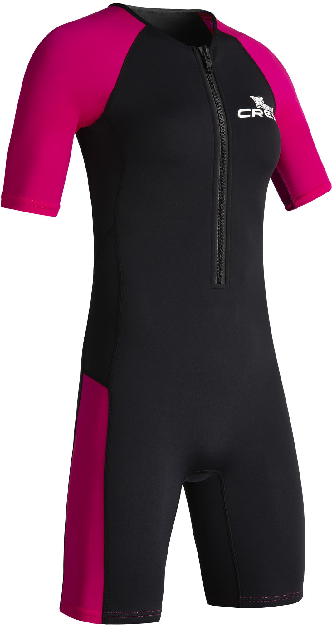 CRESSI Tiburon Lady Shorty Wetsuit 2mm - Wetsuit Shorty Women's made of Neoprene Ultra Stretch 1.5/2mm and Elastane, Black/Pink, XL/5