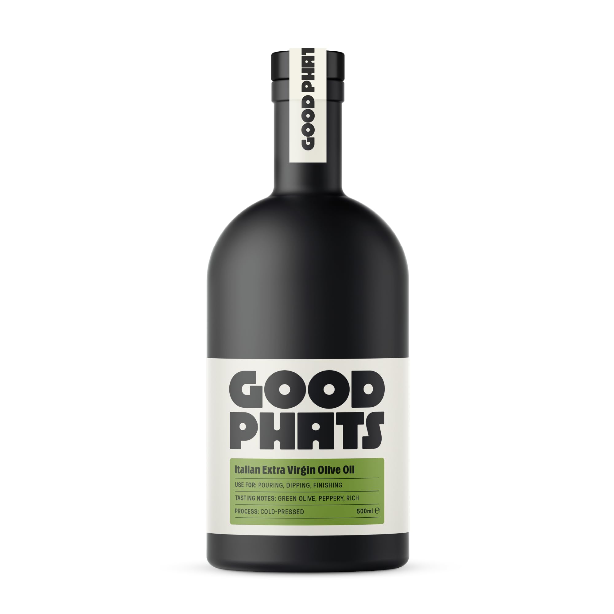 GOOD PHATS Italian Extra Virgin Olive Oil - Superior Cold-Pressed Finishing Oil from Puglia - For Pouring, Dipping & Finishing - Bold, Spicy, Peppery