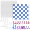 SENHAI Chess Board Resin Mold Set, 1Pc Checker Game Board Silicone Mold & 16Pcs 3D Chess Pieces Resin Casting Molds - for DIY Jewelry Crafts Making,