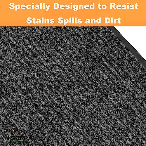 Nisorpa Hallway Carpet Runner 90x500cm Non Slip Extra Long Washable Rug for Home Office Kitchen