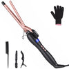 Curling Wand 13MM, Thin Curling Iron Tight Curls for All Hair Types, LCD Display 100-230?C, Ceramic Barrel Curling Wand Long&Short Hair Culer Pro