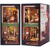 CUTEBEE Book Nook Kits For Adults - DIY Dollhouse Miniature with LED Light,3D Wooden Puzzle Bookend Bookshelf Decor,Gifts for Family and Friends (Rose Detective Agency)