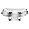Garneck Elegant Glass Soap Dish Rectangle Soap Holder for Bathroom Sturdy Stand Modern Design