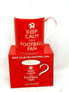 Keep Calm I'm A Football Fan Tea or Coffee Fine China Mug Gift Red Colour