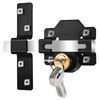 Long Throw Gate Long, 50mm, Mortise Lock for Wooden Door & Gate, Double Sides Locking, 5 Keys
