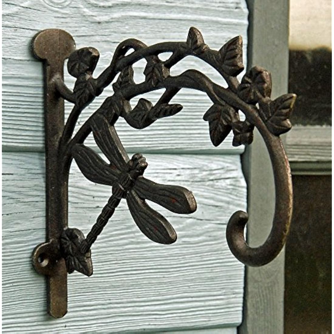 Bowley & Jackson Decorative cast iron dragonfly garden hanging basket bracket