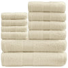 GC GAVENO CAVAILIA 10 Piece Towel Bale Set | Quick Drying Cotton Towel Highly Absorbent 450 GSM Cream Towels Set | Bathroom Towels Bale Set 4x Face 4x