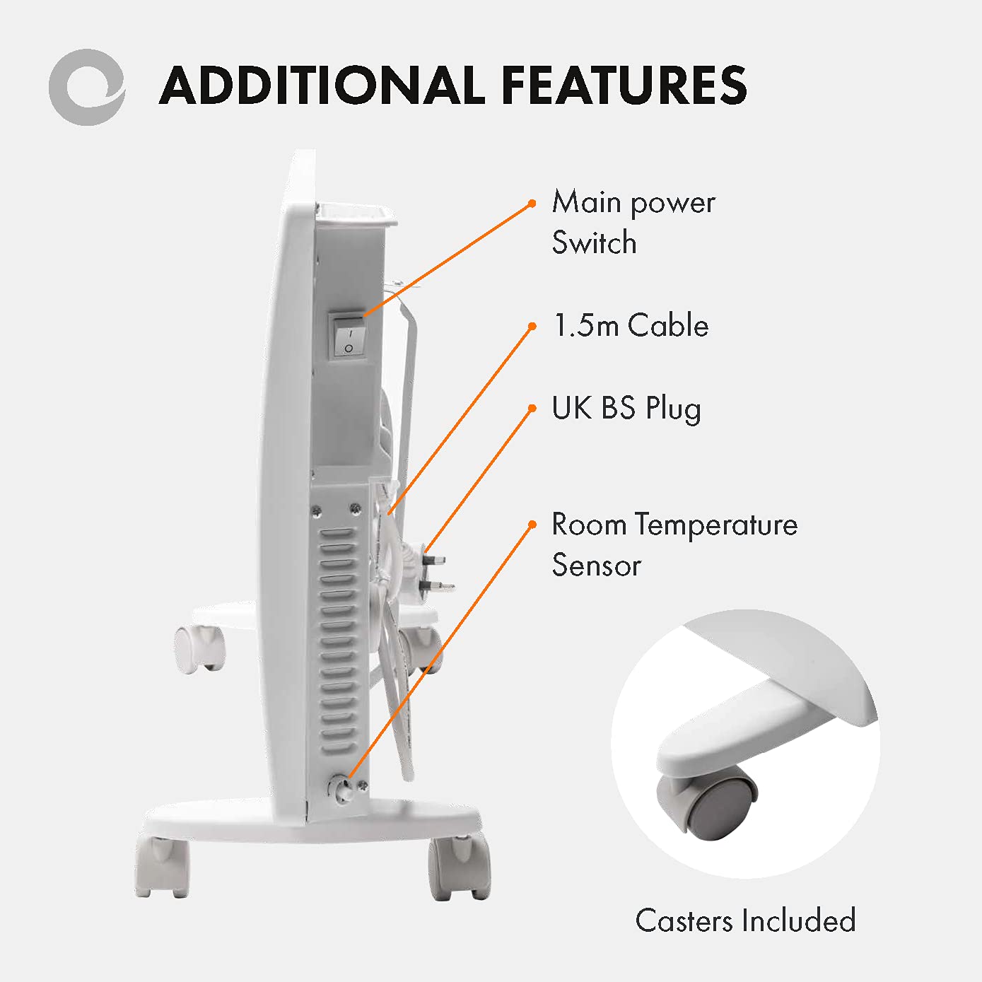 Devola DVNDM10 1000W Eco Electric Panel Heater with Adjustable Thermostat | Energy Efficient Technology, Lot 20 | Slimline Wall Mounted & Free