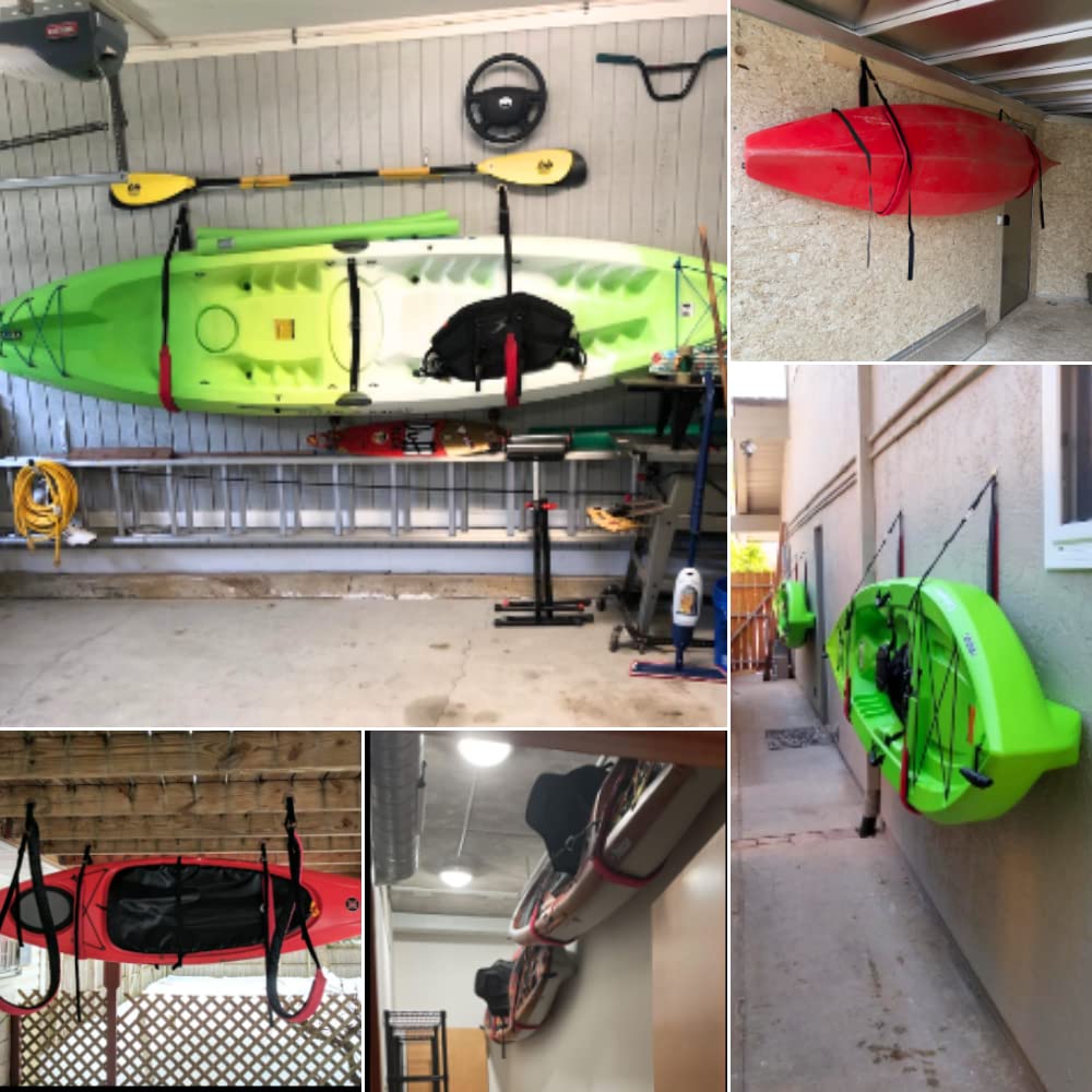 COR Surf Kayak Sling - Heavy-Duty SUP & Kayak Storage Sling, with Adjustable Strap, Made with Flexible Padded Nylon, Can Handle Any Weight, Also Works