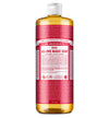 Dr Bronner's 18-in-1 Rose Pure Castole Liquid Soap, Made with Organic Oils, Used for Face, Body, Hair, Laundry, Pets and Dishes, Certified Fair Trade