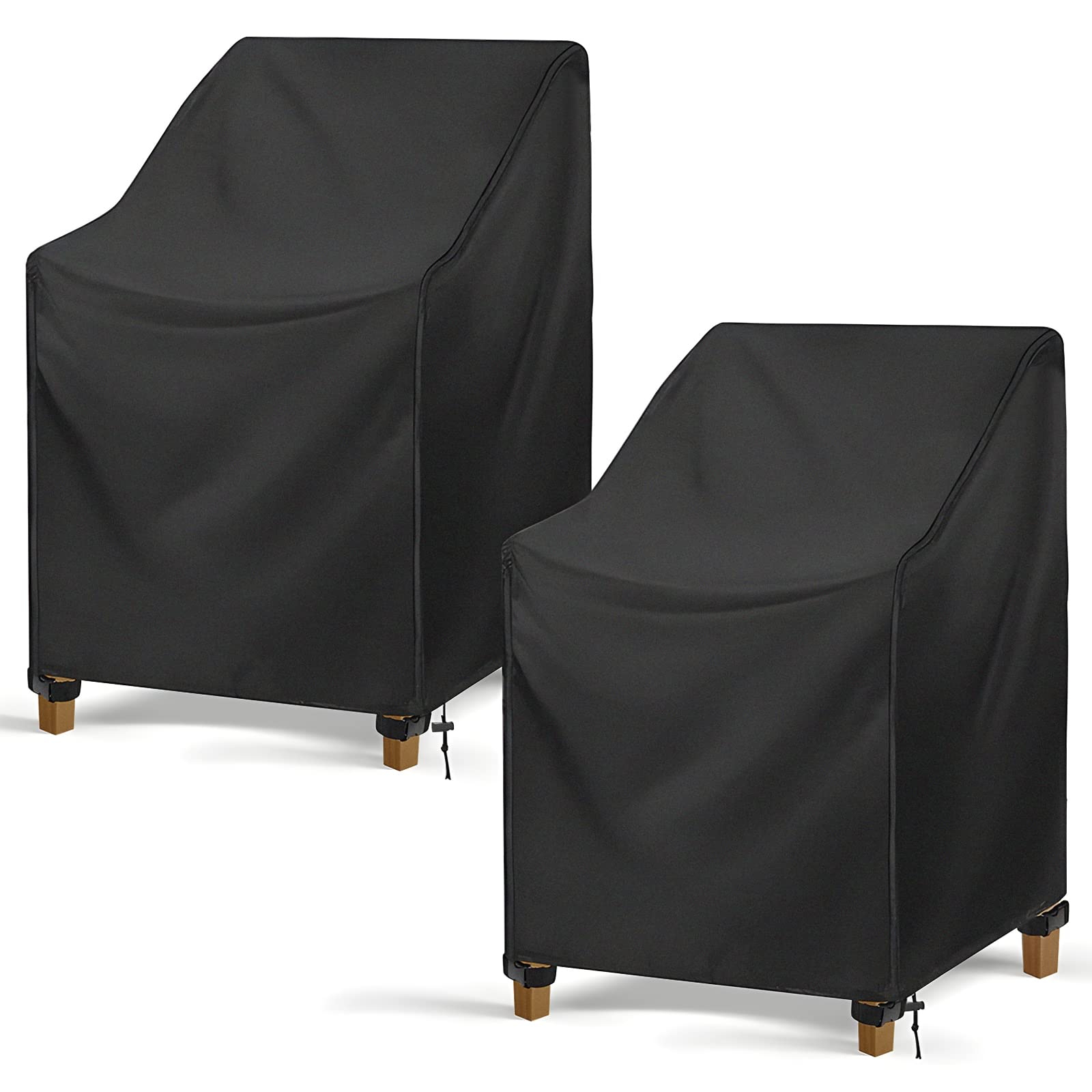 widesmile Garden Chair Cover Patio Stacking Chair Cover Waterproof 420D Oxford Fabric Outdoor Protective Cover for Stackable Chairs Anti-UV