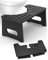 Foldable Toilet Potty Stool for Adults, 7" Wood Portable Squatting Poop Foot Stool, Bathroom Non-Slip Toilet Assistance Step Stool - Gifts for Kids